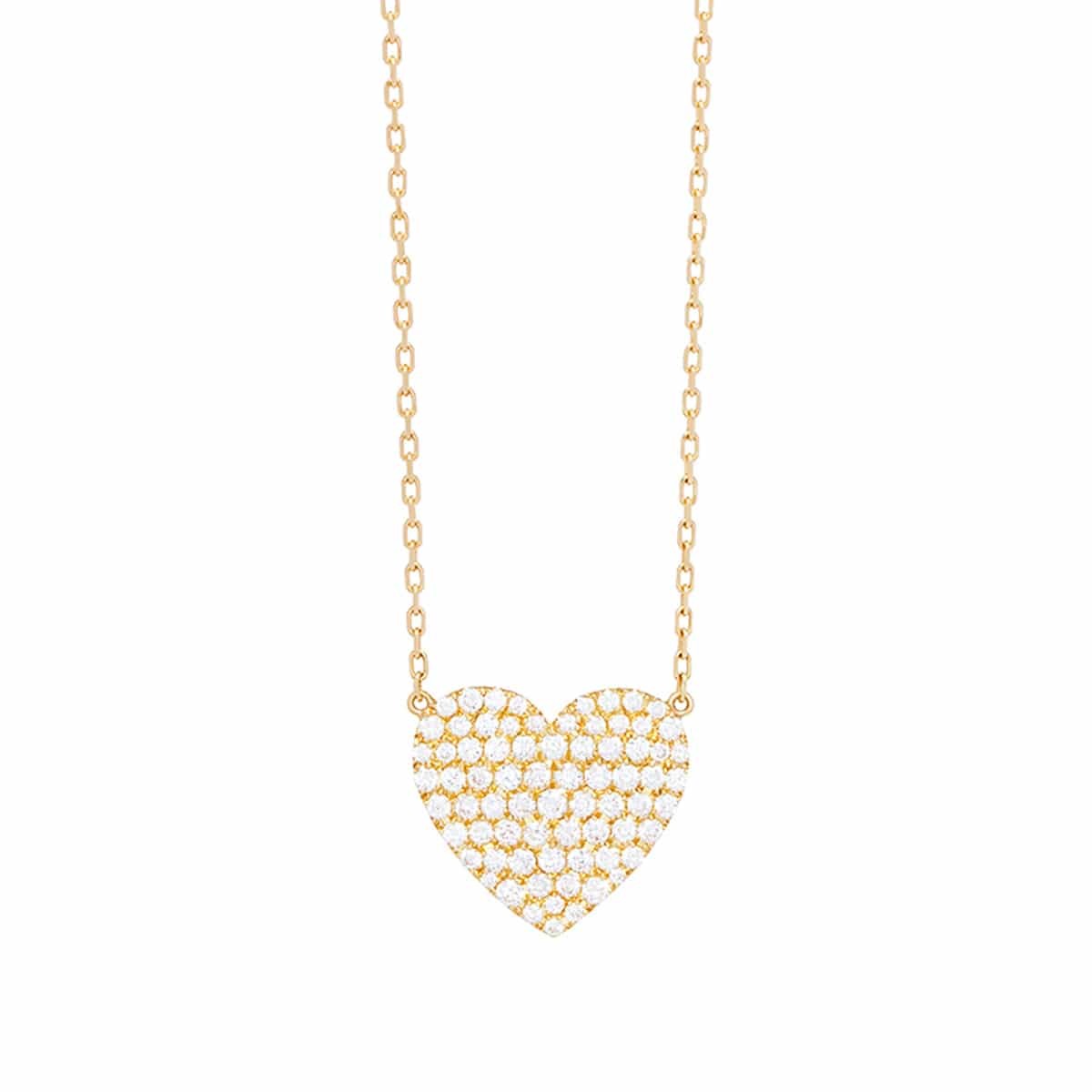 heart pavé grand 项链