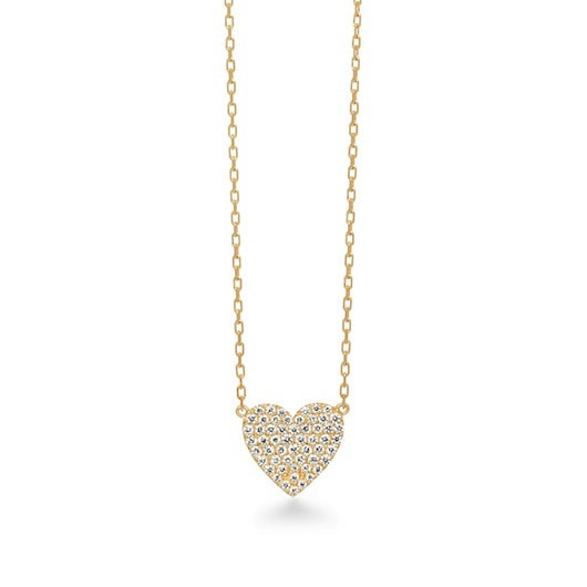 heart pavé midi 项链