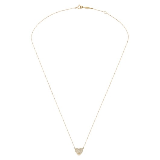 heart pavé midi 项链