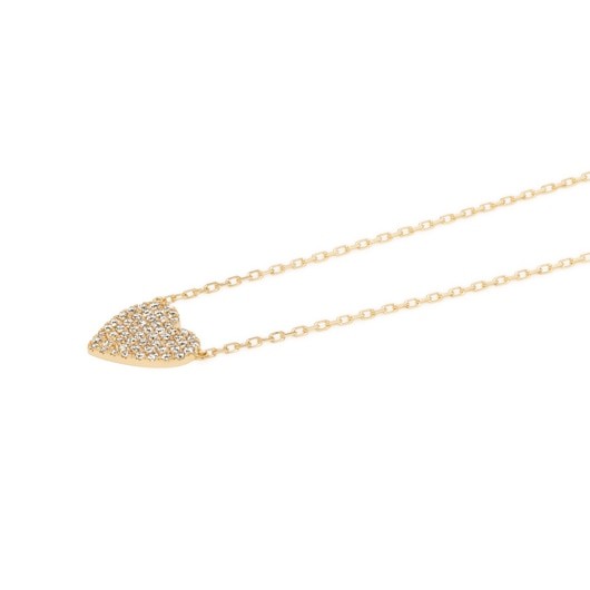heart pavé midi 项链