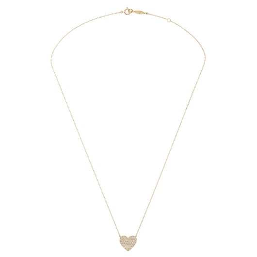 heart pavé moyenne 项链