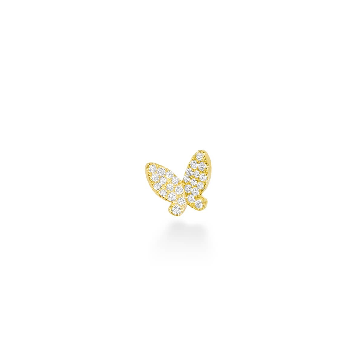 papillon brillant pavé 耳环