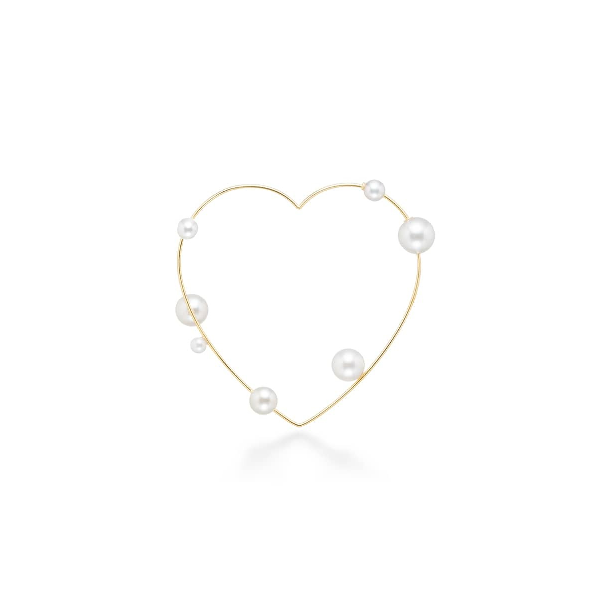 bubble hoop heart 耳环
