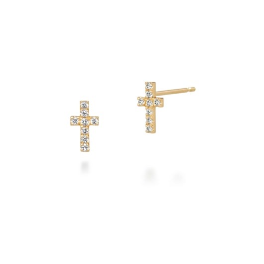 cross pavé 耳环