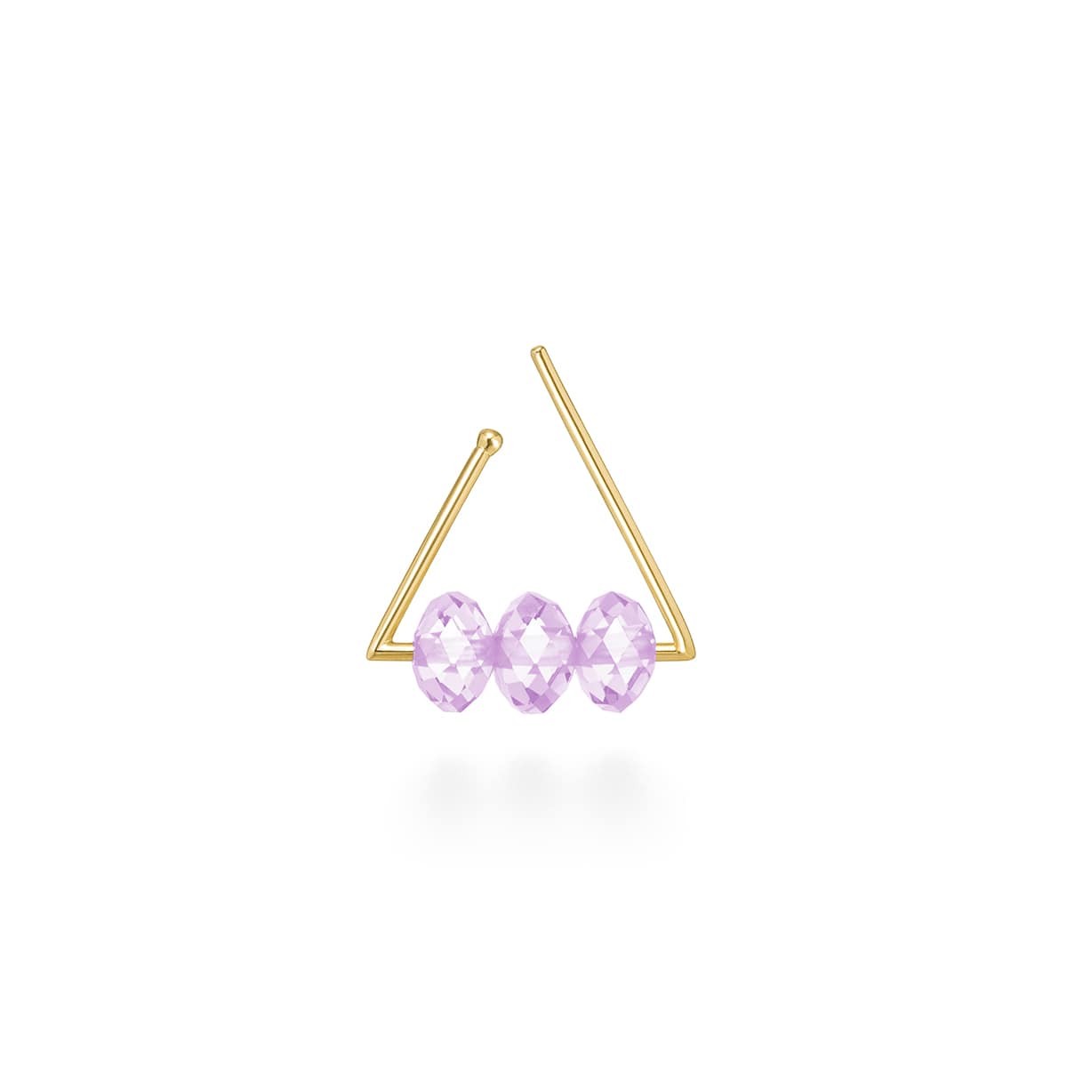 AHKAH spring sequin A-line 耳环(紫水晶)