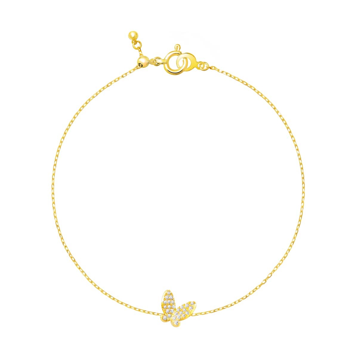 papillon brillant pavé 手链