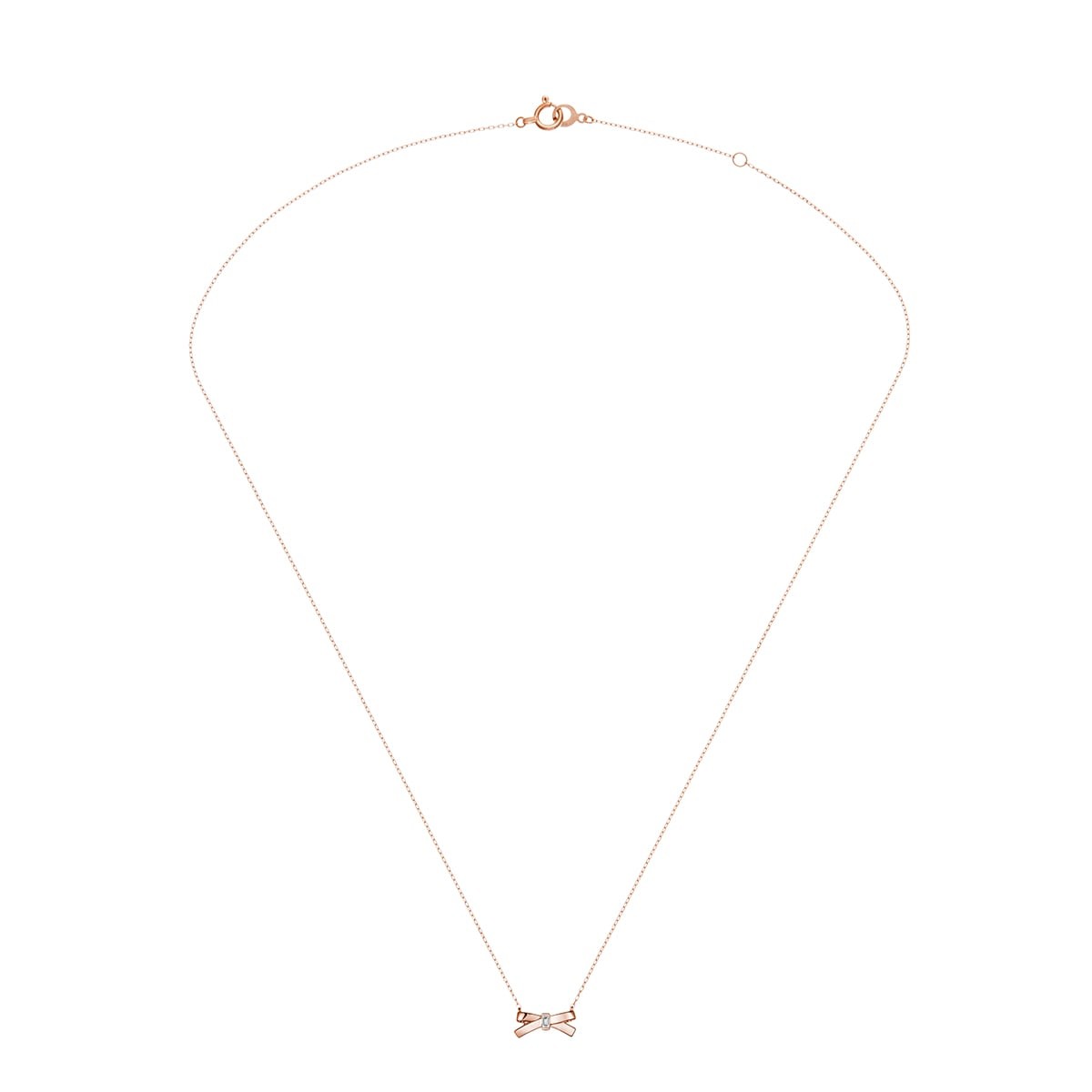 petit ruban rose 项链