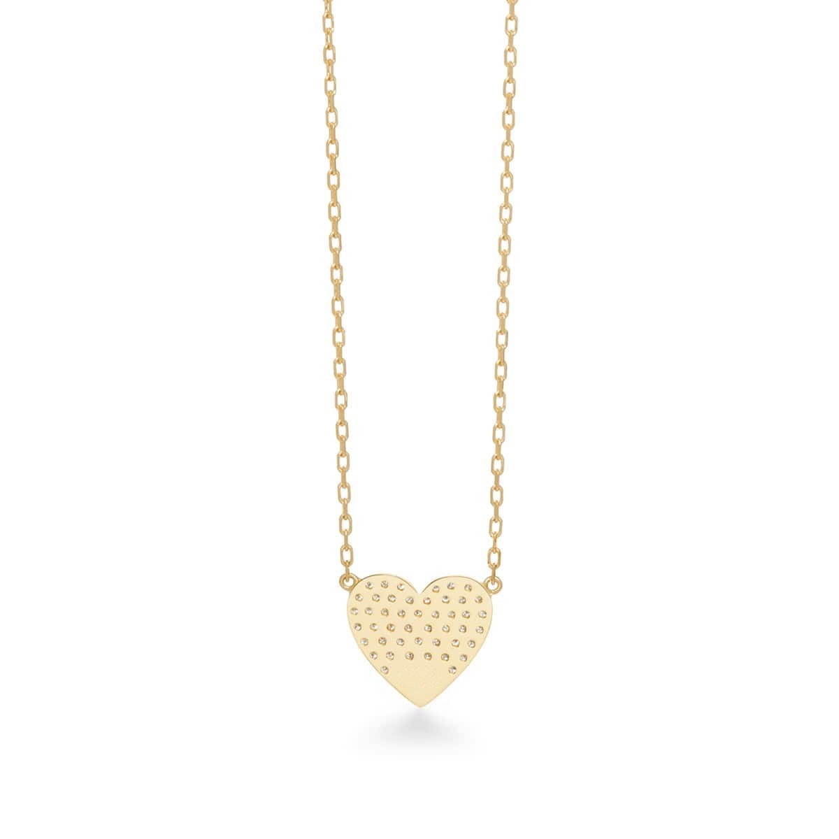 heart pavé midi 项链