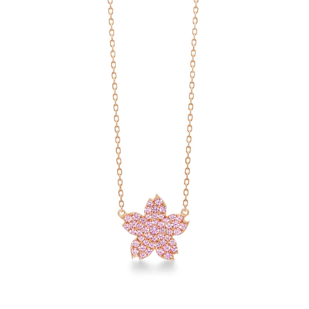 saKura pavé midi 项链(粉色蓝宝石)