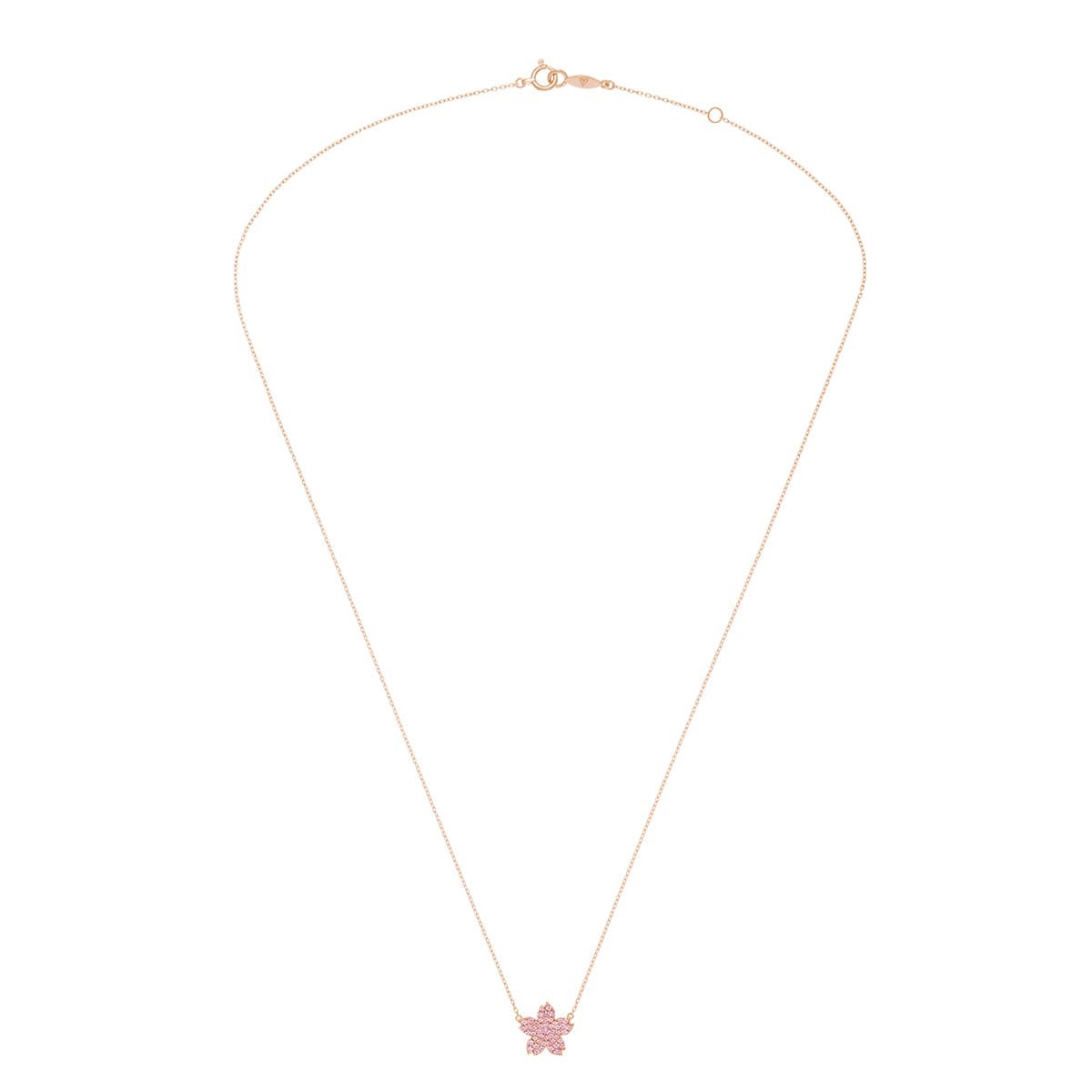 saKura pavé midi 项链(粉色蓝宝石)