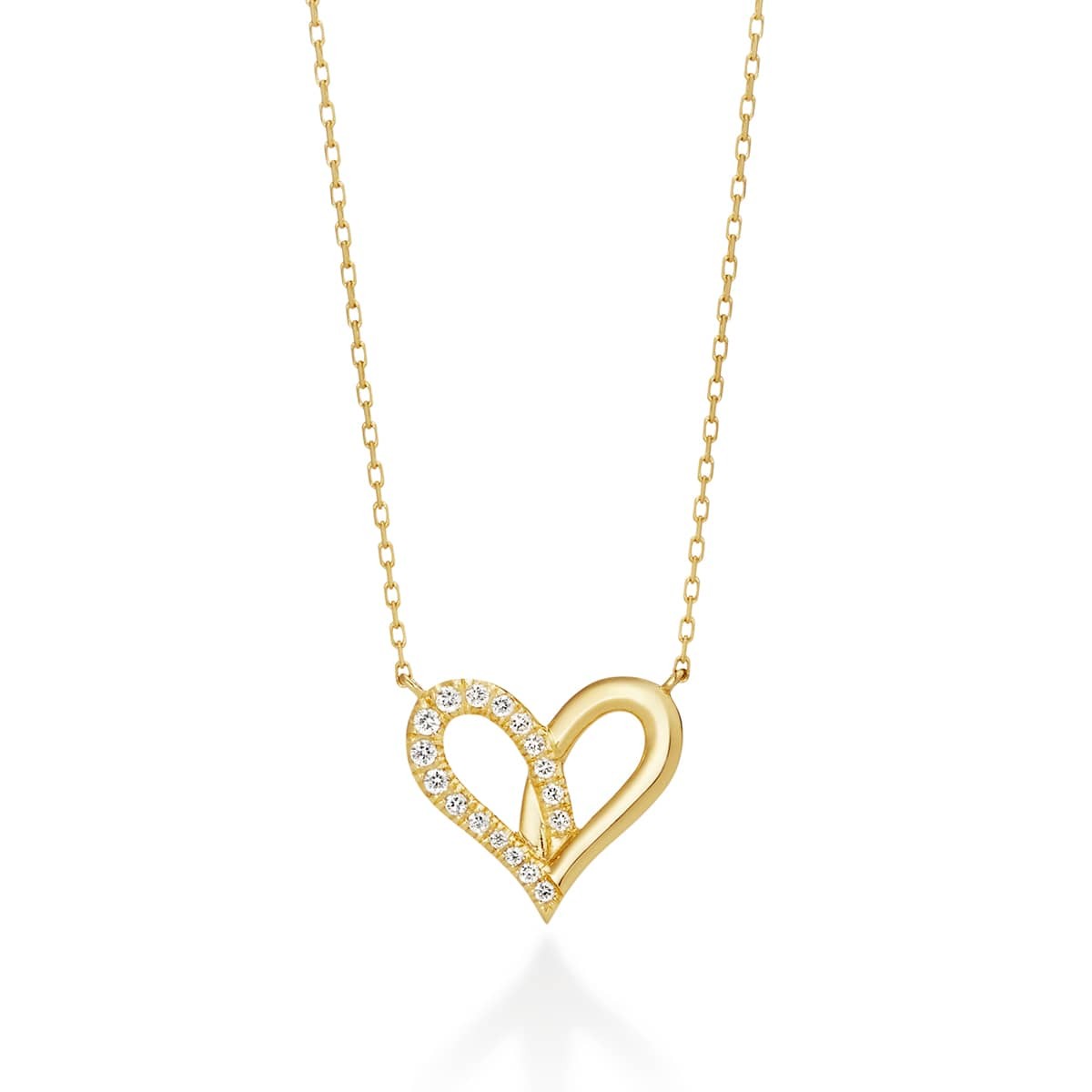 fil rouge heart midi 项链(半密镶)