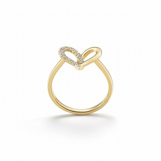 fil rouge heart midi 戒指(半密镶)